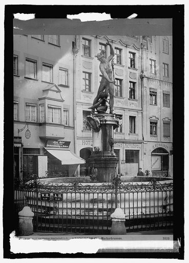 Germany, Augsburg. Statue of Mercury