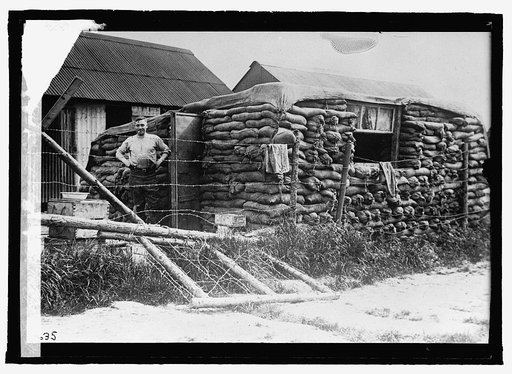 Red Cross laboratory at front