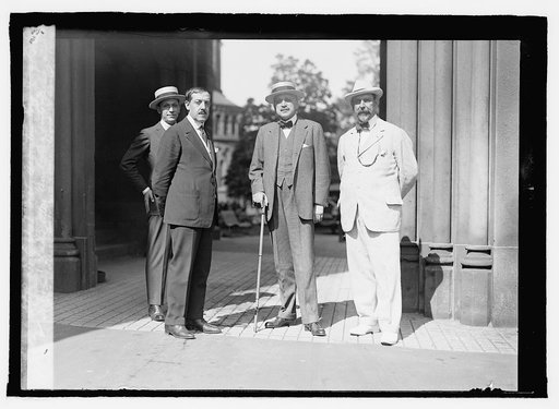 LtR: Dr. Eskel, Secty. Argentina, [...] Jorge Cor[...], Dr. Thos. A. Le Breton, Amb. Argentina, Dr. Frederico Alfonso former, Amb. Peru