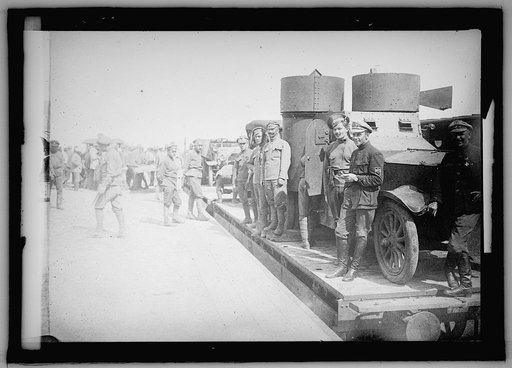Armoured auto, German made, captured from the Bolshiviki by Czecho-Slovaks in Siberia