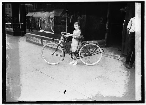 Times girl on bicycle