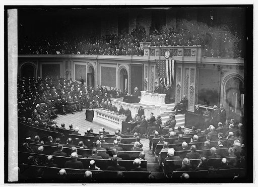 Harding delievering first annual address