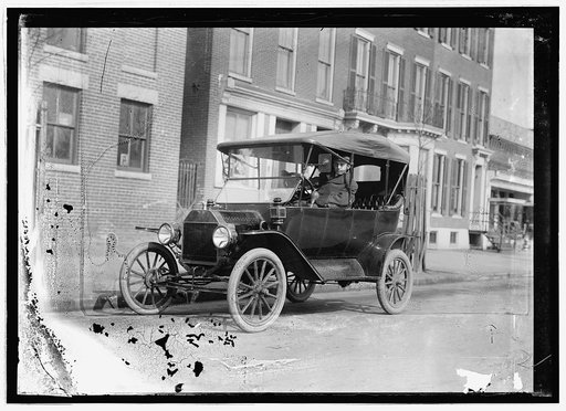 Herbert E. French in Ford car