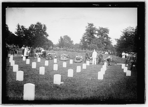 Carrizel Martyrs arrival with military honors. Arlington Military cemetery. Photo by Central News Photo Service