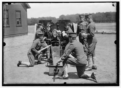 Men with artillery