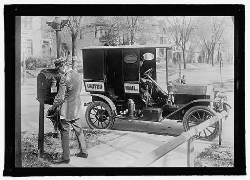 U.S. mailman & truck
