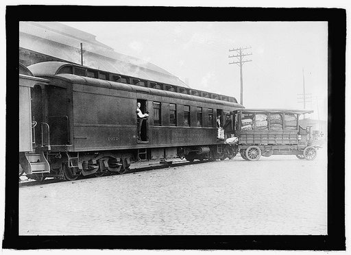 U.S. Mail, railroad car & mail truck