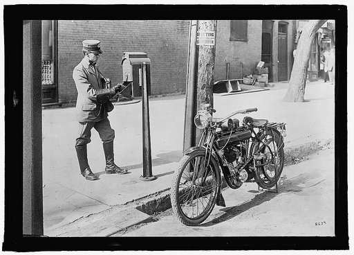 U.S. mailman & motorcycle