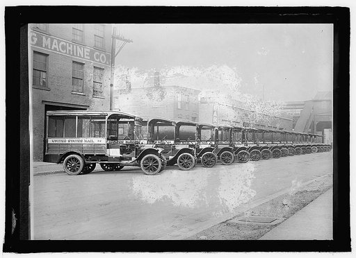 U.S. Mail trucks