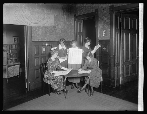 Suffragettes voting