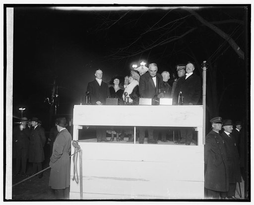 Harding pressing button which started illumination