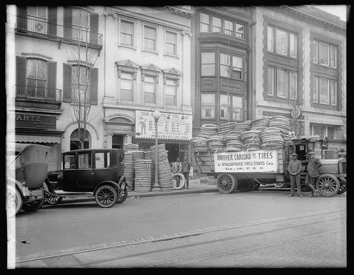 Truck with tires for Amalgamated Tire Stores Corp.