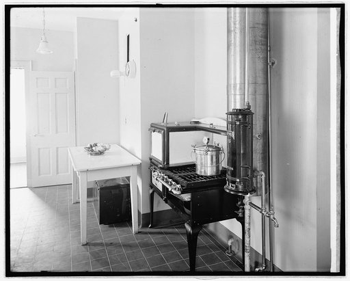 Stove in kitchen