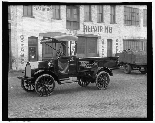 Truck: C.M. Woolf & Co., Inc., Agricultural Implements, Seeds, 1005 B St., N.W., Washington, D.C.