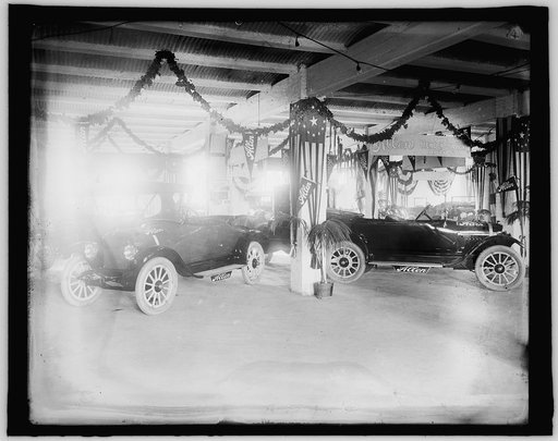 Automobile showroom: "Allen: The Henderson Rowe Auto Co."