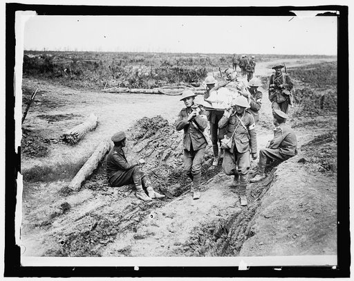 #111 American Red Cross bring in wounded