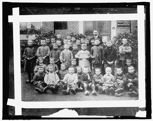 Belgium school children who were clothed and fed by Belgian Commission