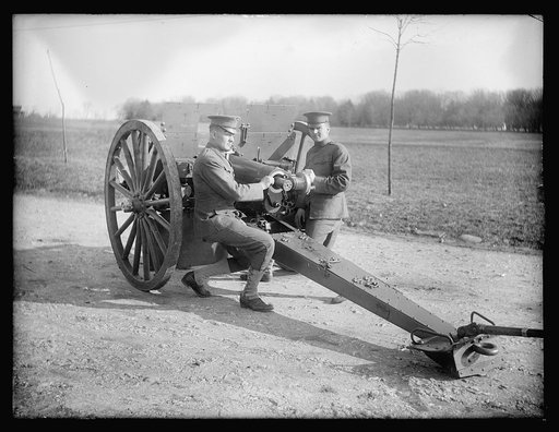 Men with artillery