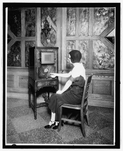 Woman with radio
