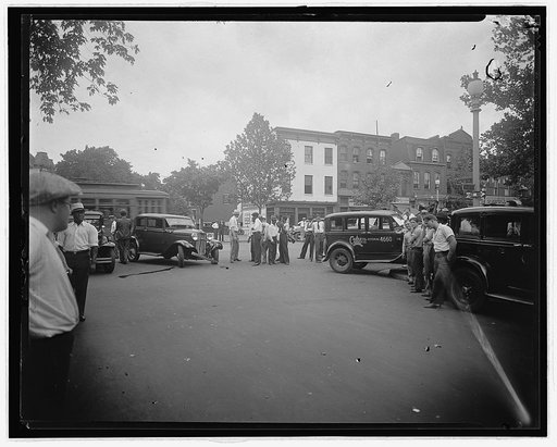 Street scene, auto accident