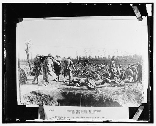 French Red Cross in action on the Somme front