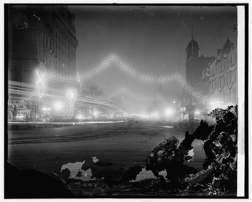 Pennsylvania] Avenue, [Washington, D.C.], at night