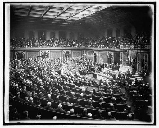 Wilson addressing Congress, [Washington, D.C.], opening session