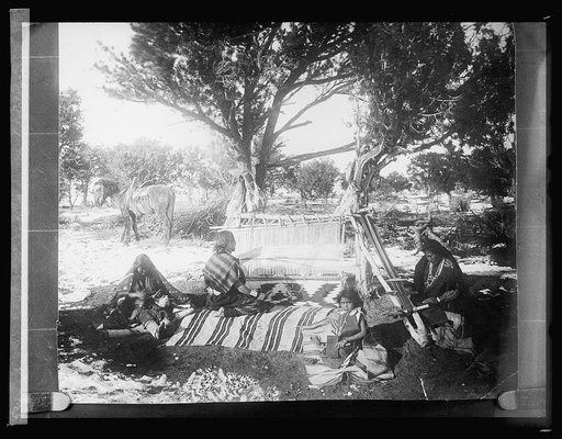 Navaja Indians, Ariz. & New Mexico, blanket & belt weavers