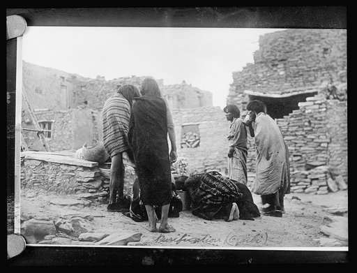 Hopi Indians purification ceremony, Oraibi pueblo, [Arizona