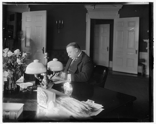Taft at desk