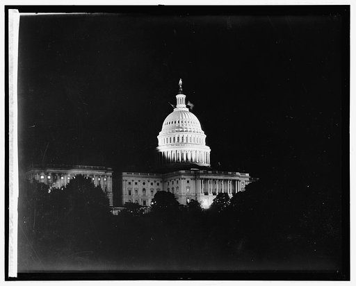 Capitol, [Washington, D.C.], at night