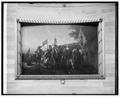 "Landing of Columbus" painting at Capitol, [Washington, D.C.