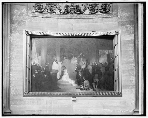 "Baptism of Pocahontas" painting in Capitol Rotunda, [Washington, D.C.