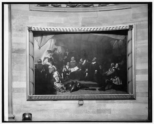Embarkation of Pilgrims at Delft-Haven" painting in Capitol, [Washington, D.C.