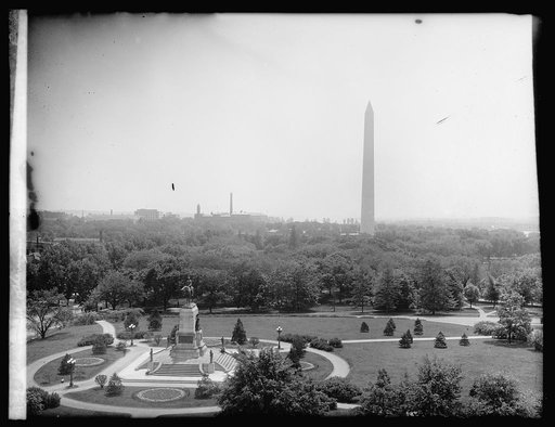 Monument & Sherman Statue from Treasury, [Washington, D.C.