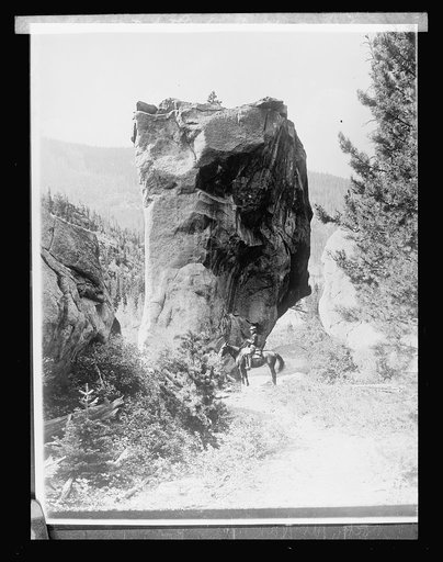 Rocky Mt. Nat. Park, [Colorado]; boulder on trail