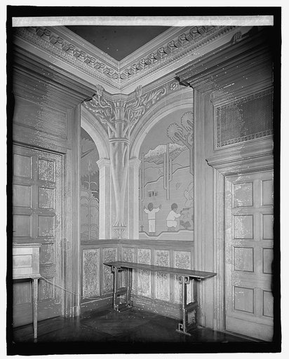 Mexican Embassy, [Washington, D.C.], fresco in dining room