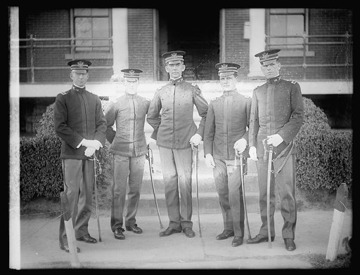 Lt. Jno. H. Wallace, Capt. Jno. W. Downer, Maj. Fred'k T. Austin, Lt. Benj. E. Calte, Lt. Harold C. Vandermier