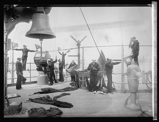 Signal deck, U.S.S. No. Dakota