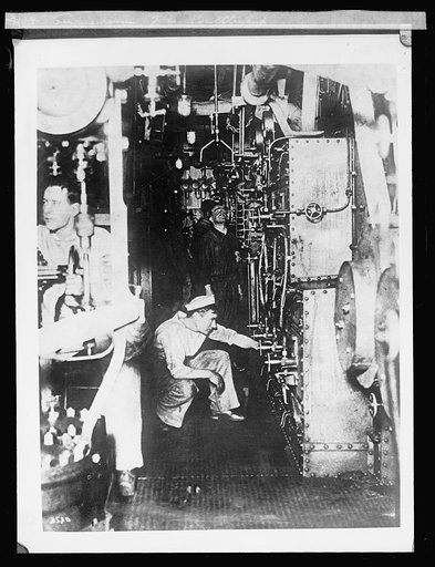 Engine room of a battleship