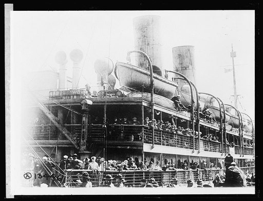 U.S. troops on a transport