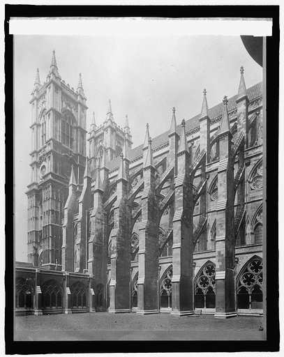 England, Westminster Abbey, London, cloisters & tower
