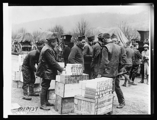 U.S. Army troops at front