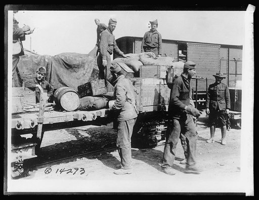 Unloading Quartermaster supplies