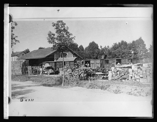Unloading Quartermaster supplies in France
