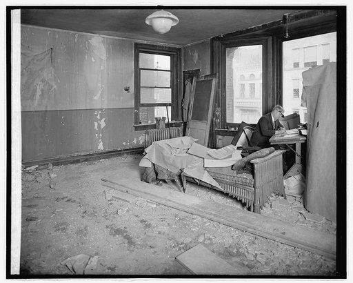 National Photo Co. front room after fire