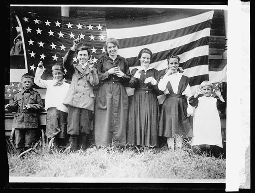Deaf & dumb children of St. Rita's School, Cincinnati, singing Star Spangled Banner