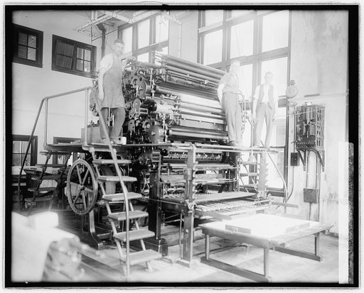 Map making, Interior Dept., 4 color press