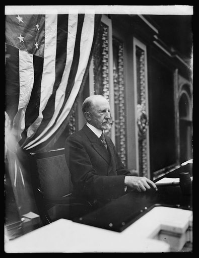 F.H. Gillette in Speakers chair, [Washington, D.C.