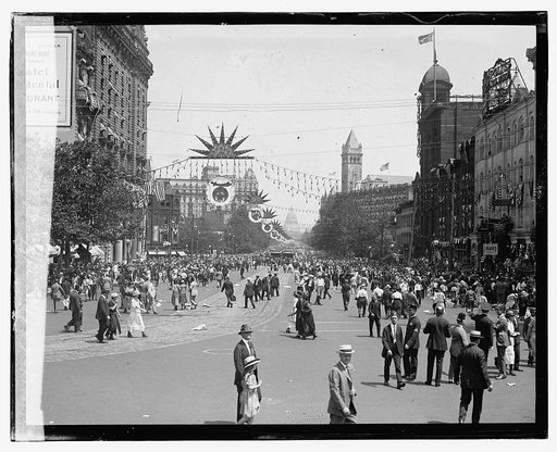 Shriners Parade, Washington, D.C.] Ave. after parade